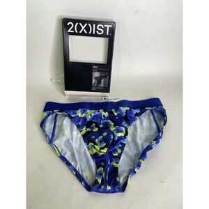 2xist Sexy Sliq Ultra Low Rise Brief Underwear Ghost Flower Print Mens Size S